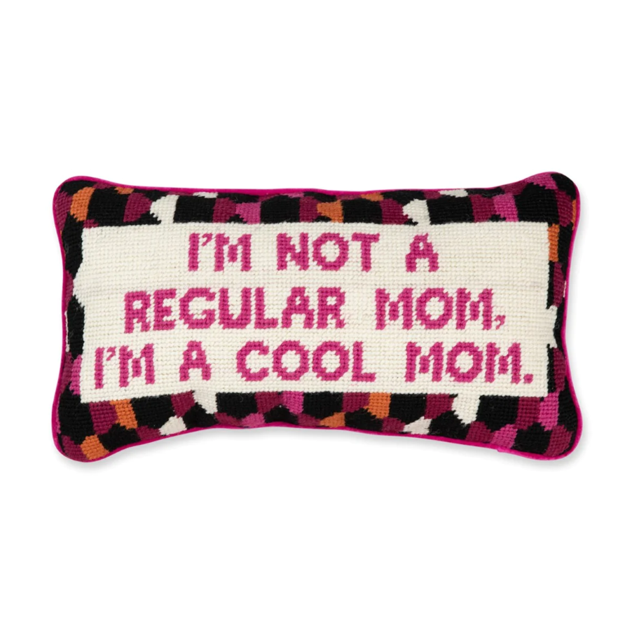 Cool Mom Needlepoint Pillow Pillows in  at Wrapsody