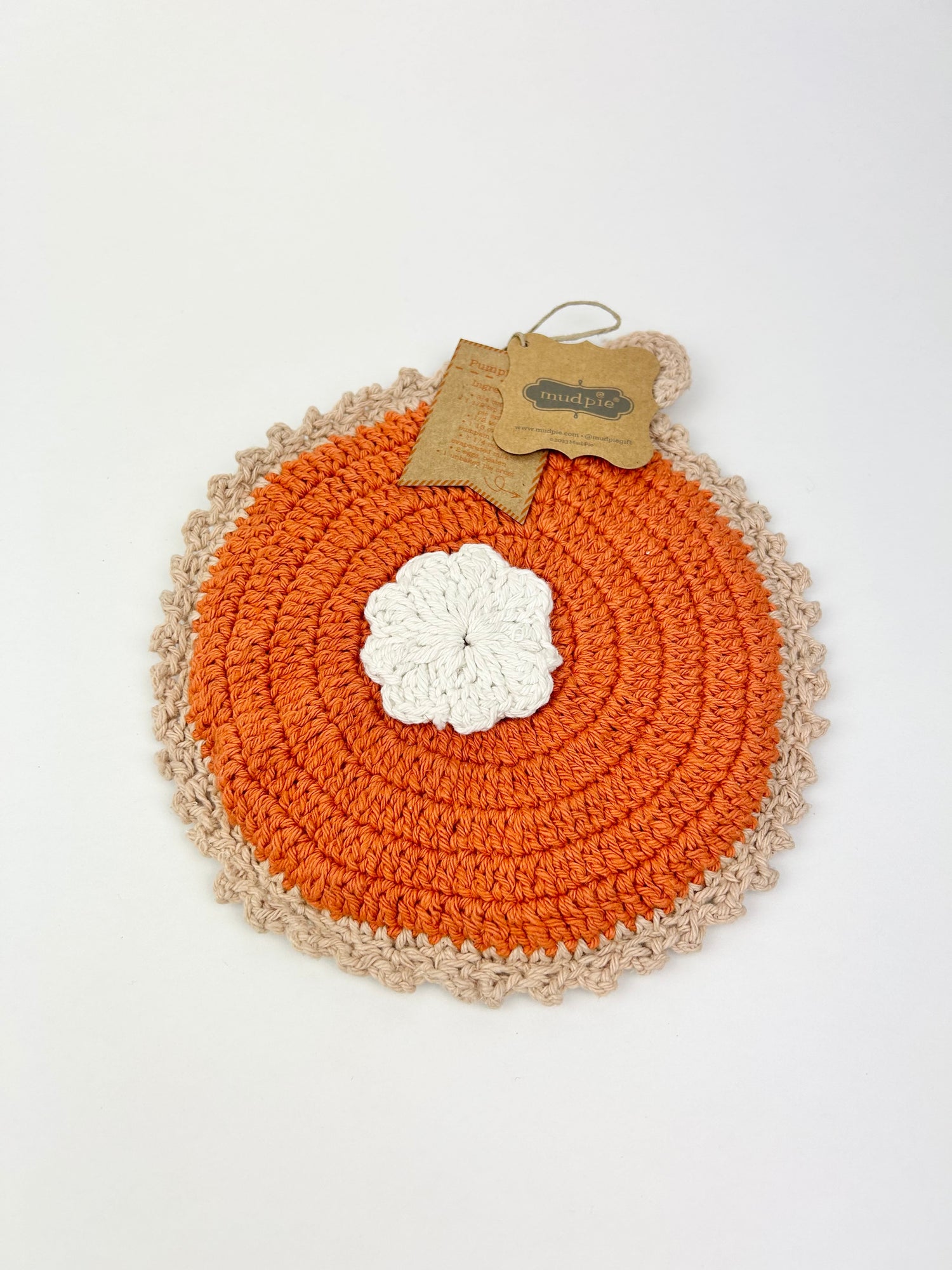 Crochet Pumpkin Pie Recipe Pot Holder Home Decor in  at Wrapsody
