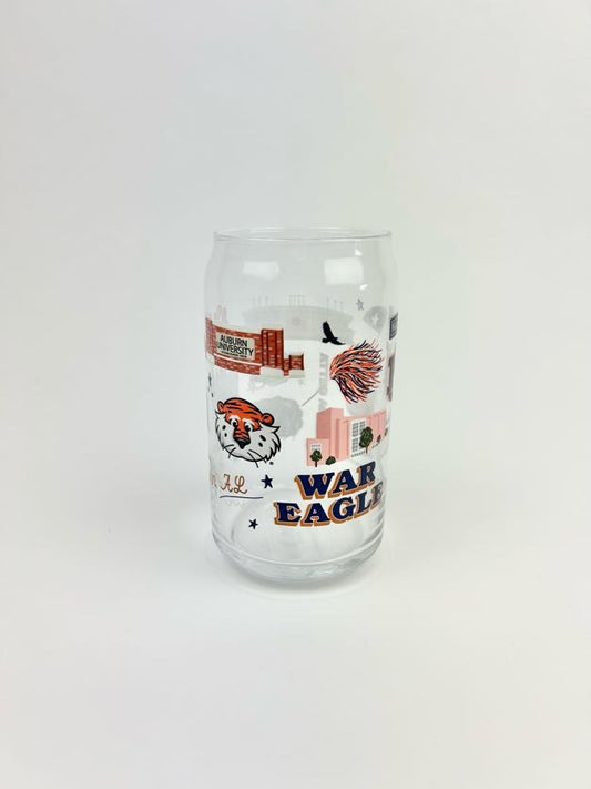 Auburn University Icons Glass Drinkware in  at Wrapsody