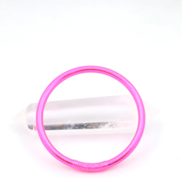 Mantra Bangle Bracelets in Fluo Pink at Wrapsody