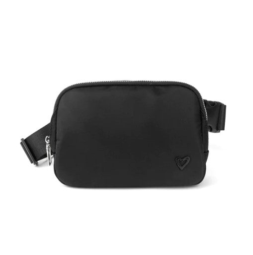 PreneLove Dixie Nylon Belt Bag Handbags in Black at Wrapsody