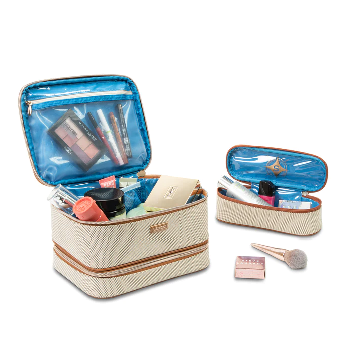 Jenny Train Case Tropea Ivory Travel Accessories in  at Wrapsody