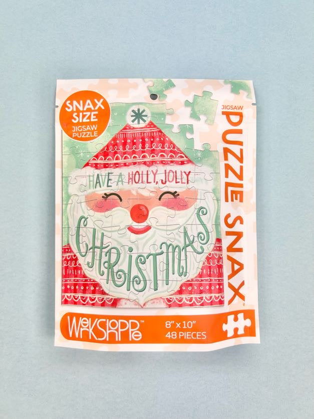 Puzzle Snax Size Holly Jolly Santa Fun & Games in  at Wrapsody