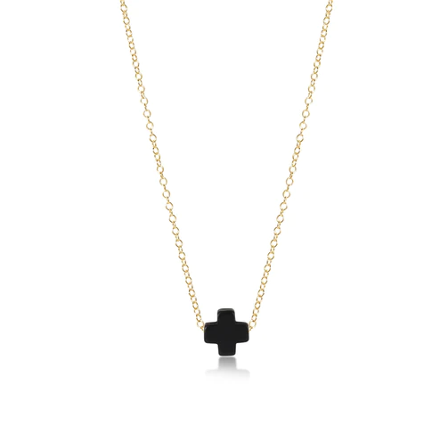 Enewton Signature Cross 16" Necklace Necklaces in Onyx at Wrapsody