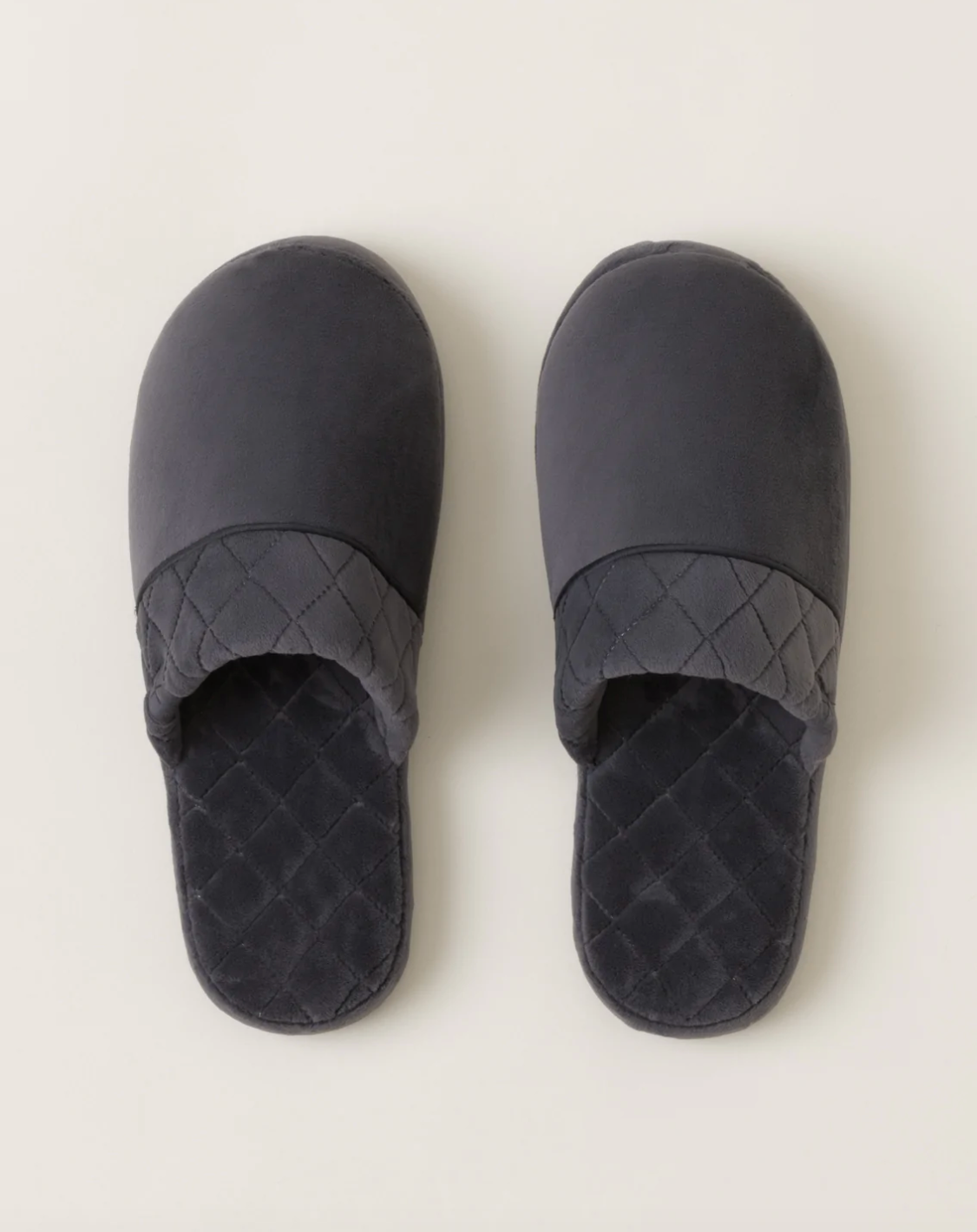 Barefoot Dreams LuxeChic Slippers House Shoes in Carbon at Wrapsody