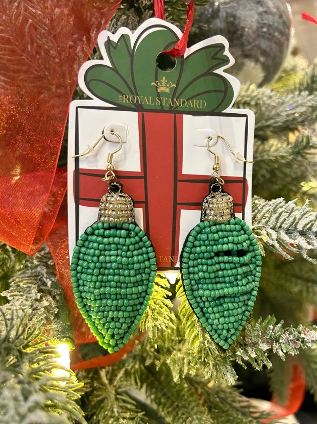 Christmas Lights Green Earring Earrings in  at Wrapsody
