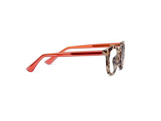 Peepers Tribeca in GrayTort/Coral Sunglasses in  at Wrapsody