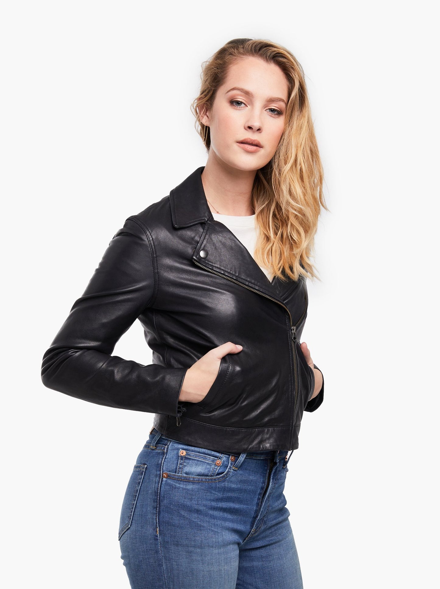 Able Maha Leather Jacket in Black Outerwear in Black at Wrapsody