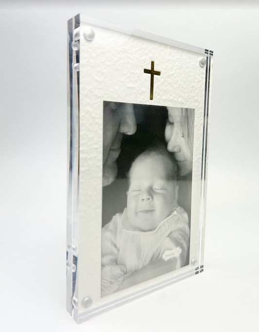 Acrylic Cross Frame Picture Frames in  at Wrapsody