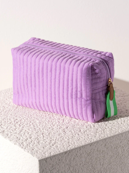 Large Lilac Boxy Cosmetic Pouch