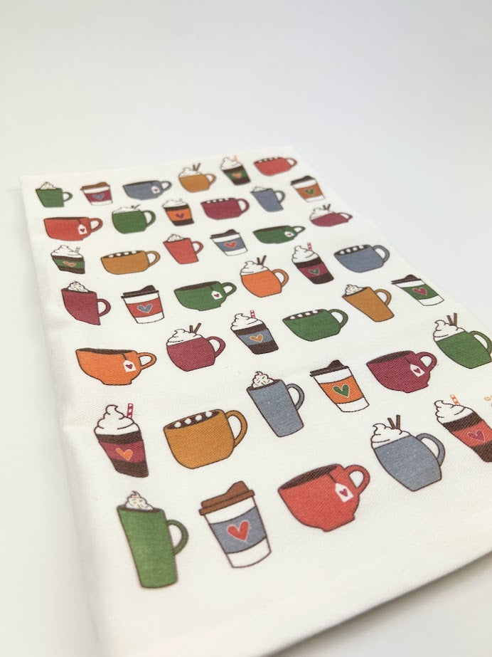 Fall Drinks Towel Kitchen Towels in  at Wrapsody