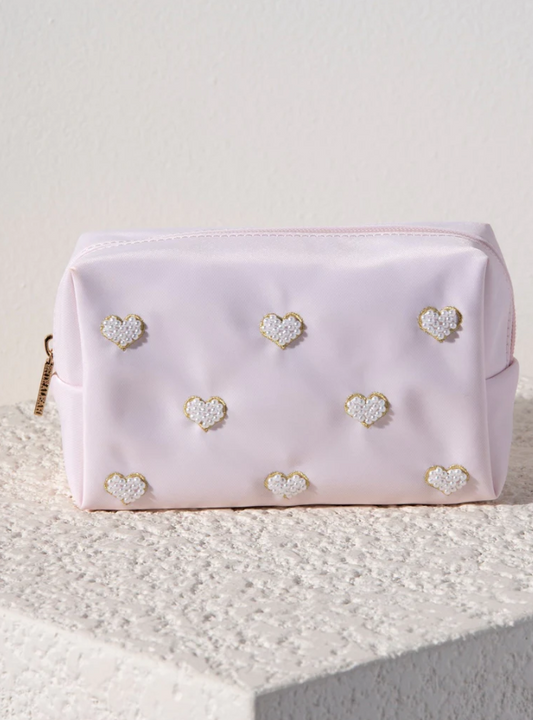 Blush Hearts Pouch Travel Accessories in  at Wrapsody