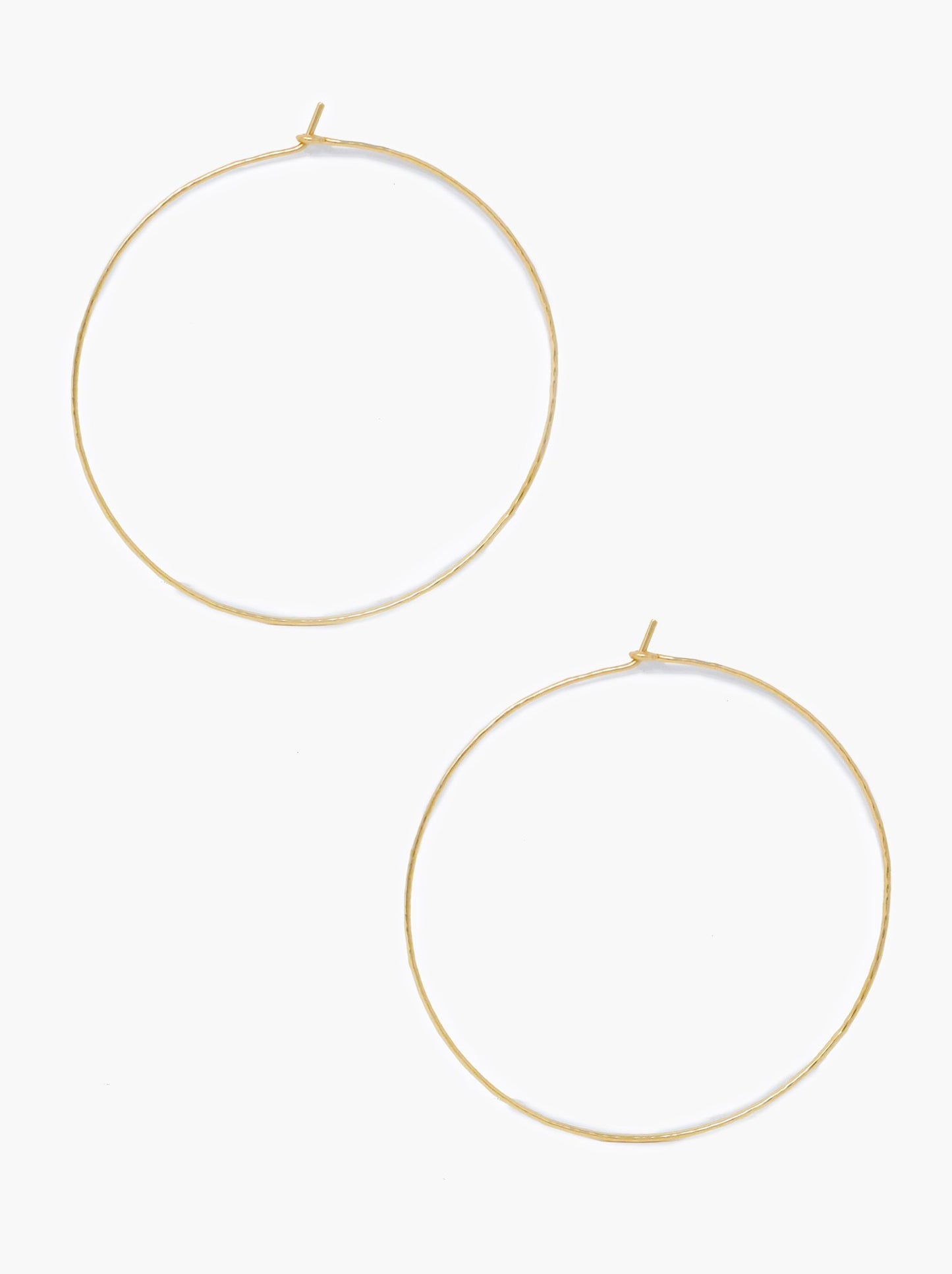 Able Luxe 2.5" Gold Hoop Earrings in  at Wrapsody