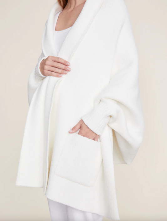 Barefoot Dreams Blanket Wrap Pearl Outerwear in  at Wrapsody