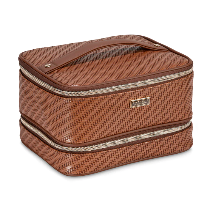 Jenny Train Case Rosewood Cognac Travel Accessories in  at Wrapsody