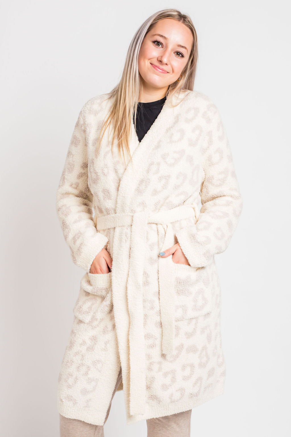Barefoot Dreams CozyChic In The Wild Robe Loungewear in  at Wrapsody