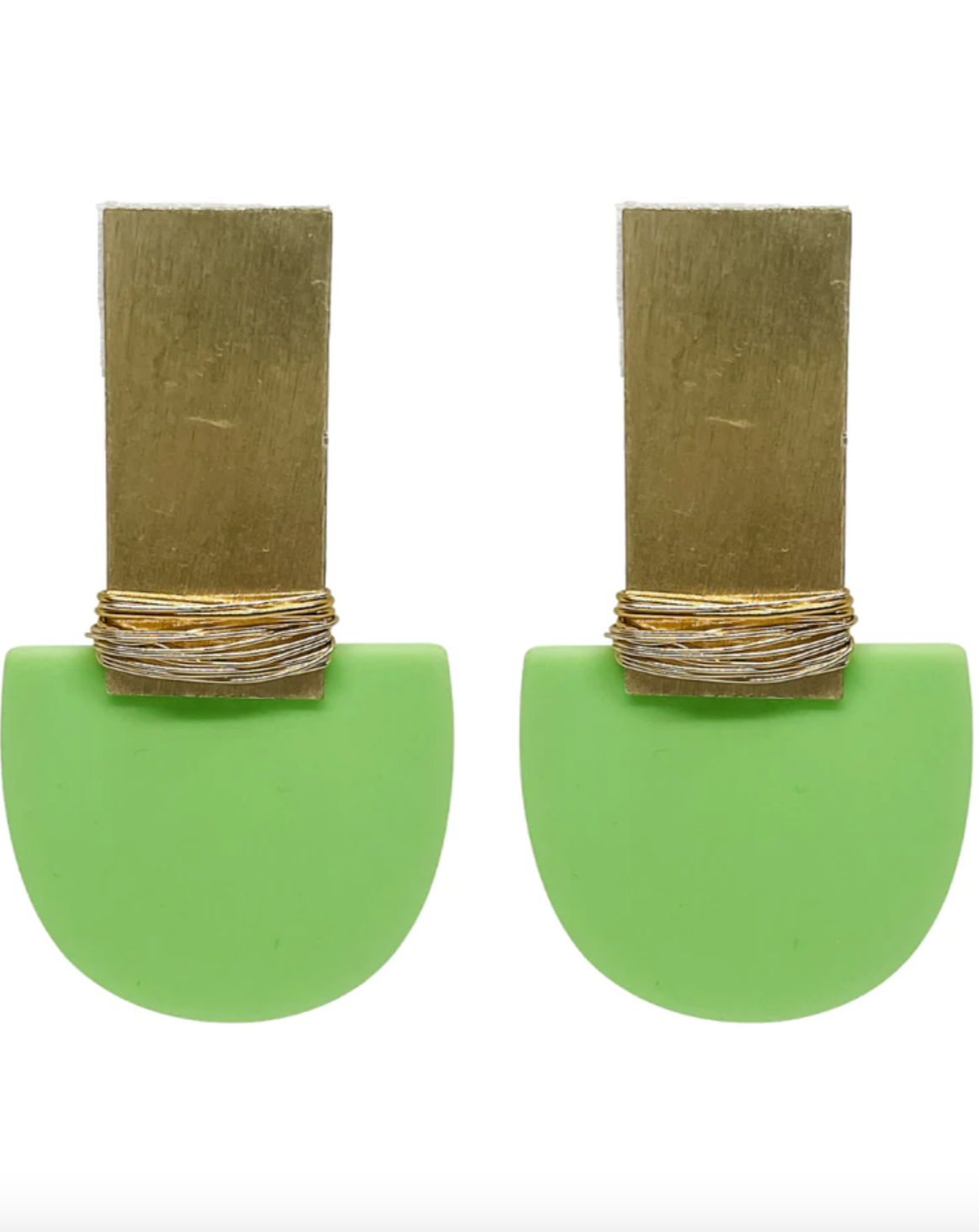 Quinn Earring Earrings in Green at Wrapsody