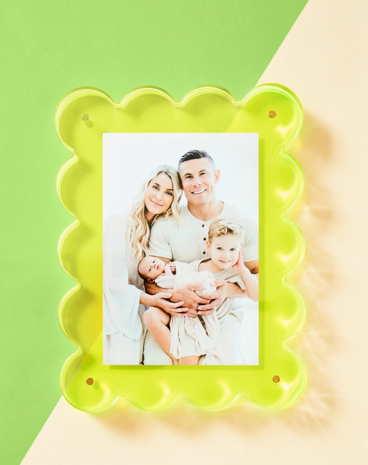 Neon Lime Acrylic Frame Picture Frames in  at Wrapsody