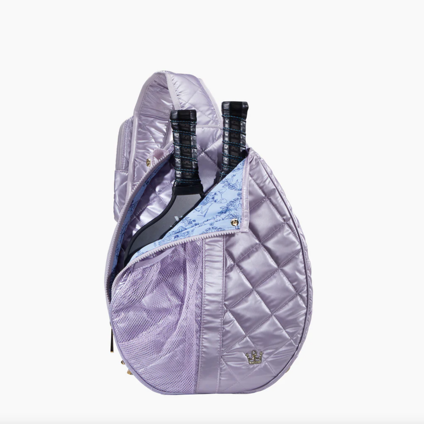 Oliver Thomas Maxed Out Pickle/Tennis Sling Backpacks in Lavender Metallic at Wrapsody