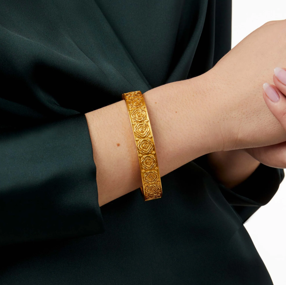 Julie Vos Astor Hinge Bangle Gold Bracelets in  at Wrapsody