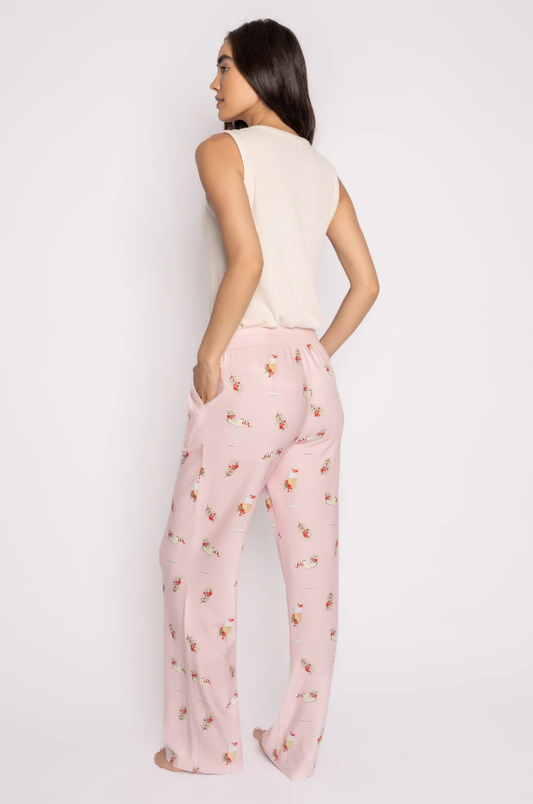 PJ Salvage Cabin & Cocktails Pink Pants Loungewear in  at Wrapsody