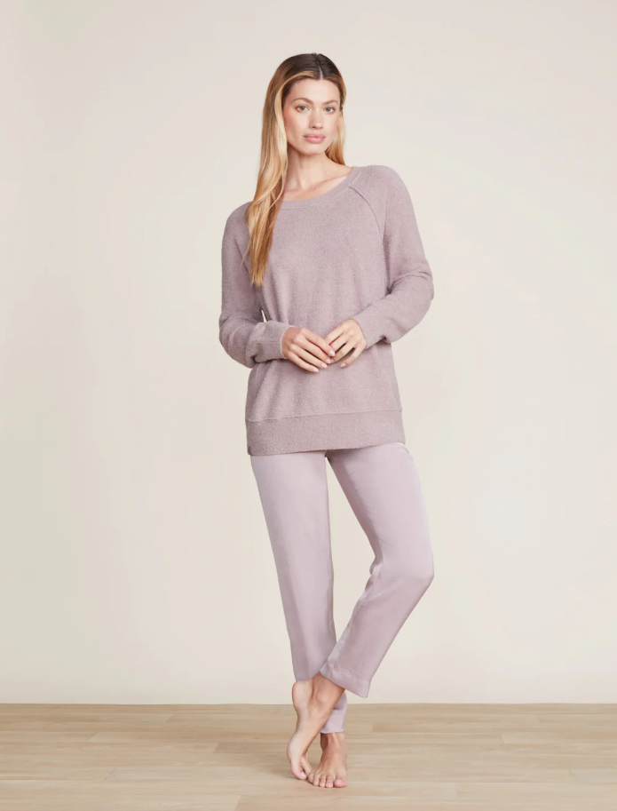 Barefoot Dreams Raglan Taupe Pullover Loungewear in S at Wrapsody