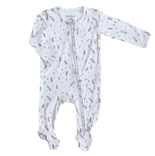 Baby Footie French Lavender Baby in 0-3M at Wrapsody