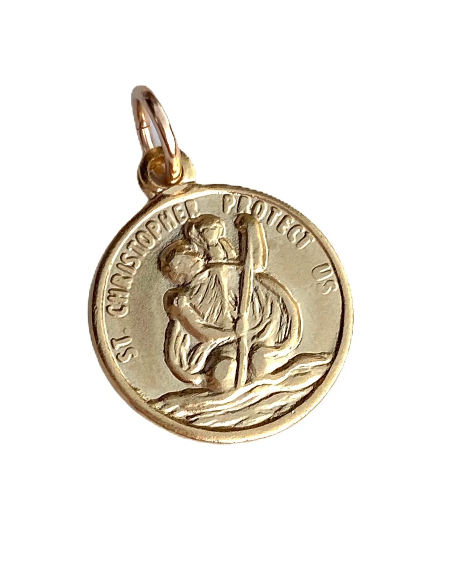 St Christopher Gold Charm Charm in  at Wrapsody