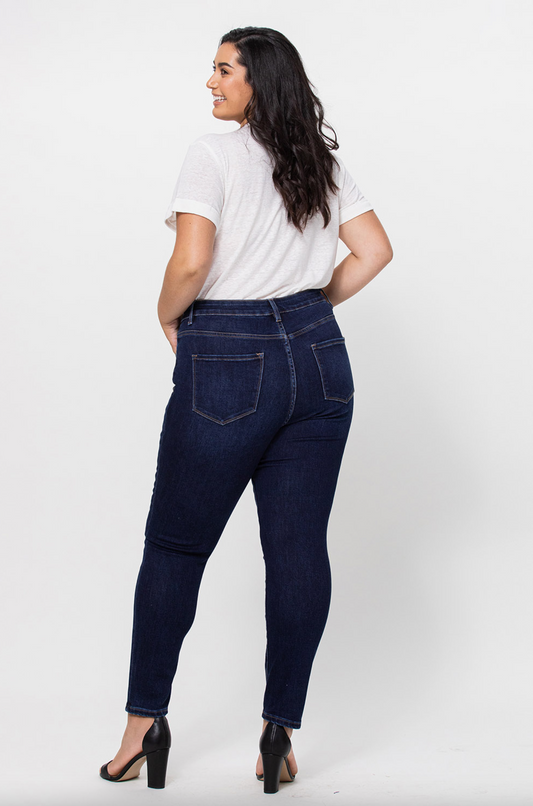Dark Wash High Rise Skinny Jean Jeans in  at Wrapsody