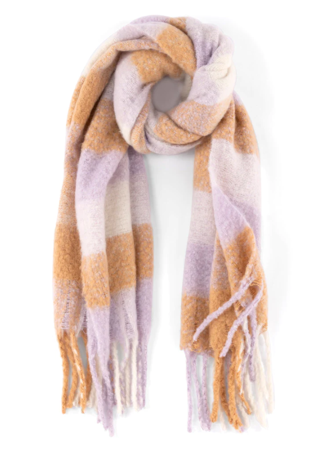 Ari Lilac Scarf Outerwear in  at Wrapsody