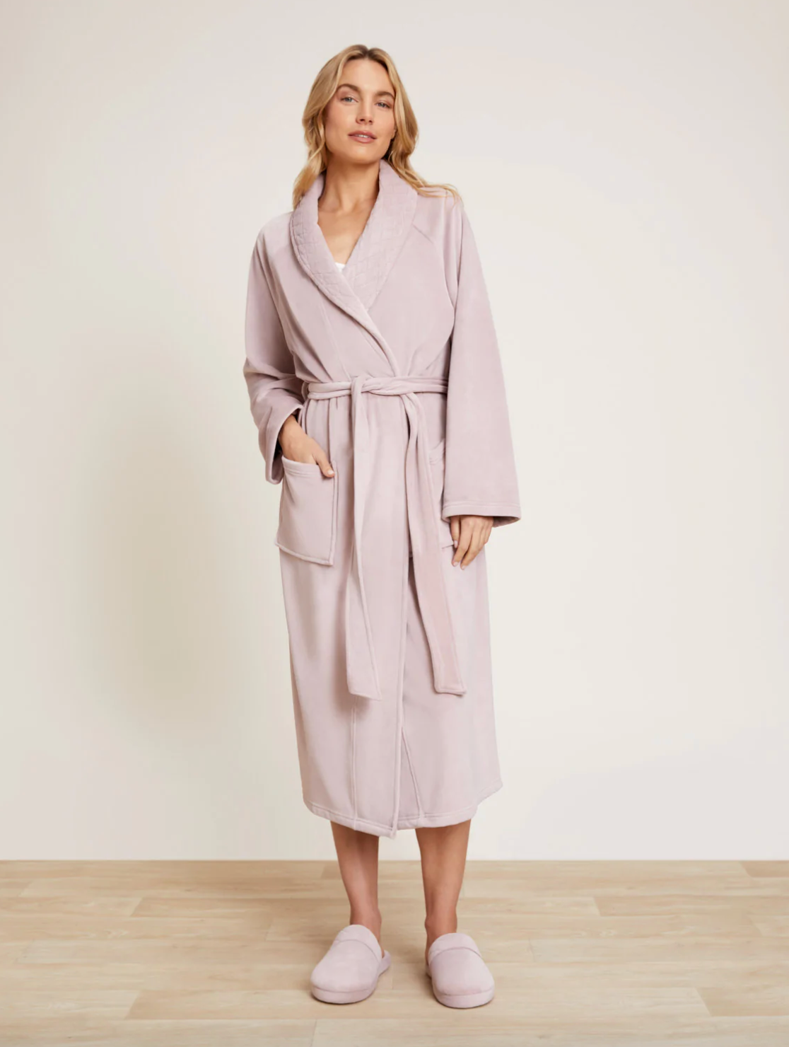 Barefoot Dreams Luxe Chic Robe Loungewear in Faded Rose at Wrapsody
