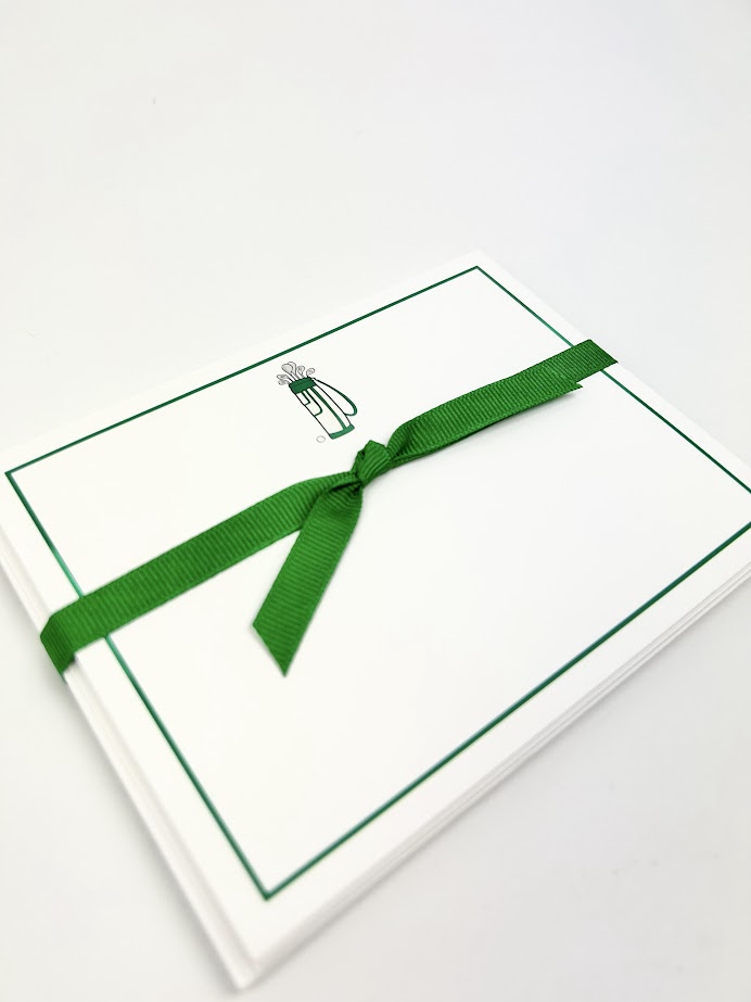 Green Golf Bag Stationary Set Paper in  at Wrapsody
