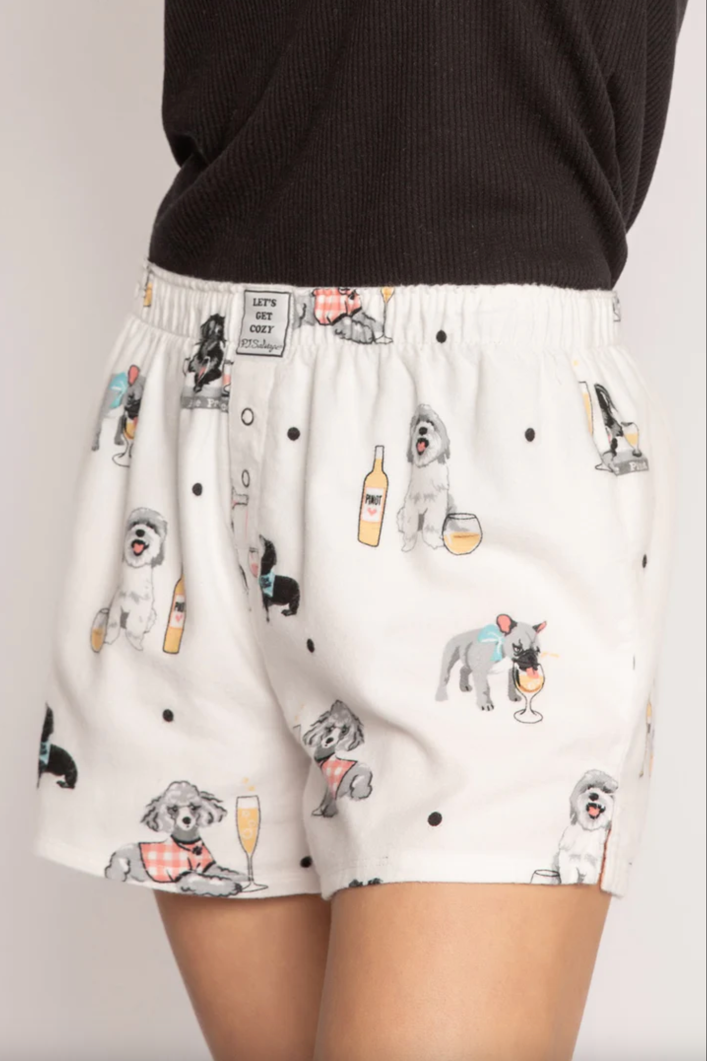 Flannel Dogs PJ Short Loungewear in XS at Wrapsody
