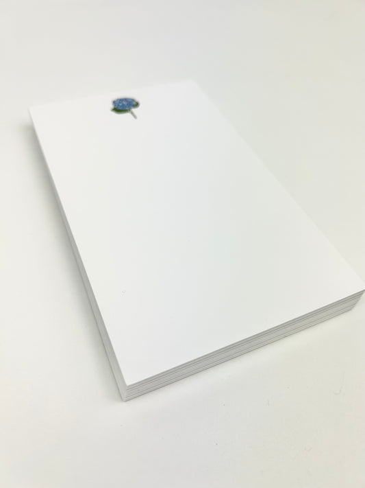 Blue Hydrangea Notepad Paper in  at Wrapsody