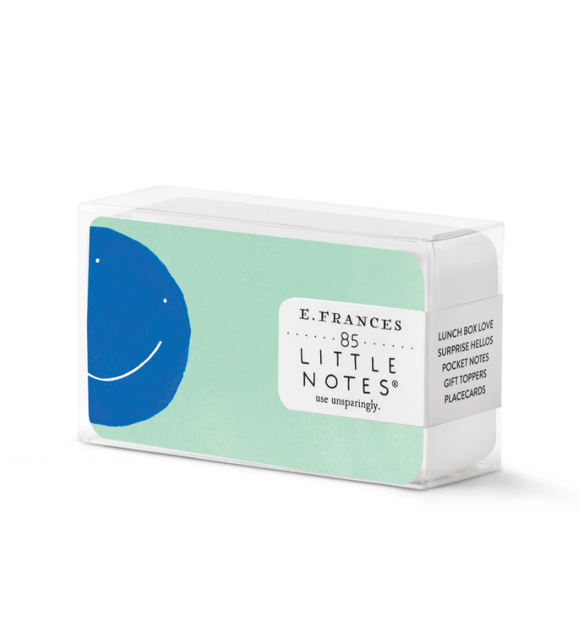 Little Notes Blue Smiley Paper in  at Wrapsody