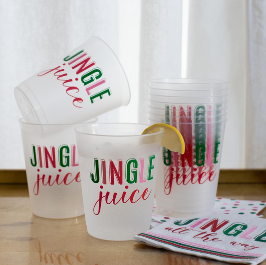 Frosted Cups Jingle Juice Set/10 Drinkware in  at Wrapsody