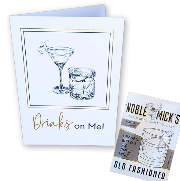 Noble Mick's Card & Drink - Old Fashioned Paper in  at Wrapsody