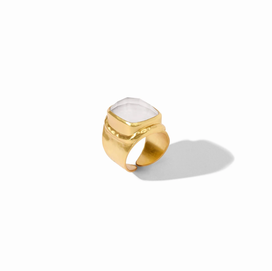 Julie Vos Tudor Statement Ring Clear Crystal Rings in  at Wrapsody