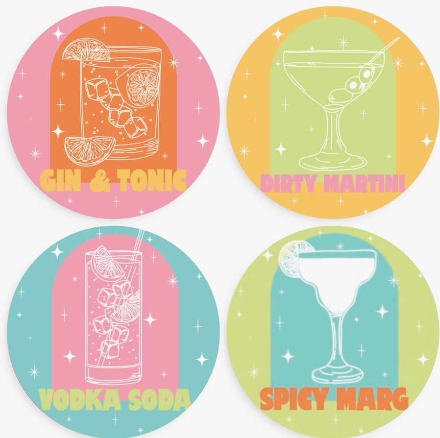 Bottoms Up Coasters Assorted Home Decor in  at Wrapsody