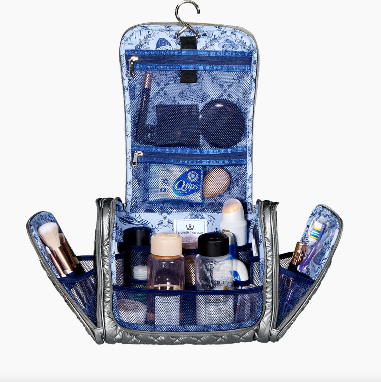 Oliver Thomas Hanging Travel Organizer Dove Grey Travel Accessories in  at Wrapsody