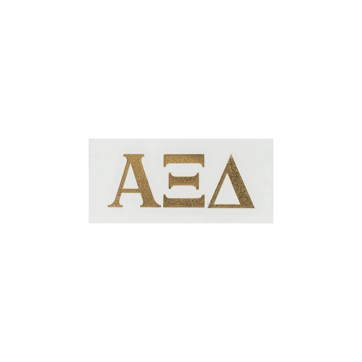 Gold Foil Decal Greek in Alpha Xi Delta at Wrapsody