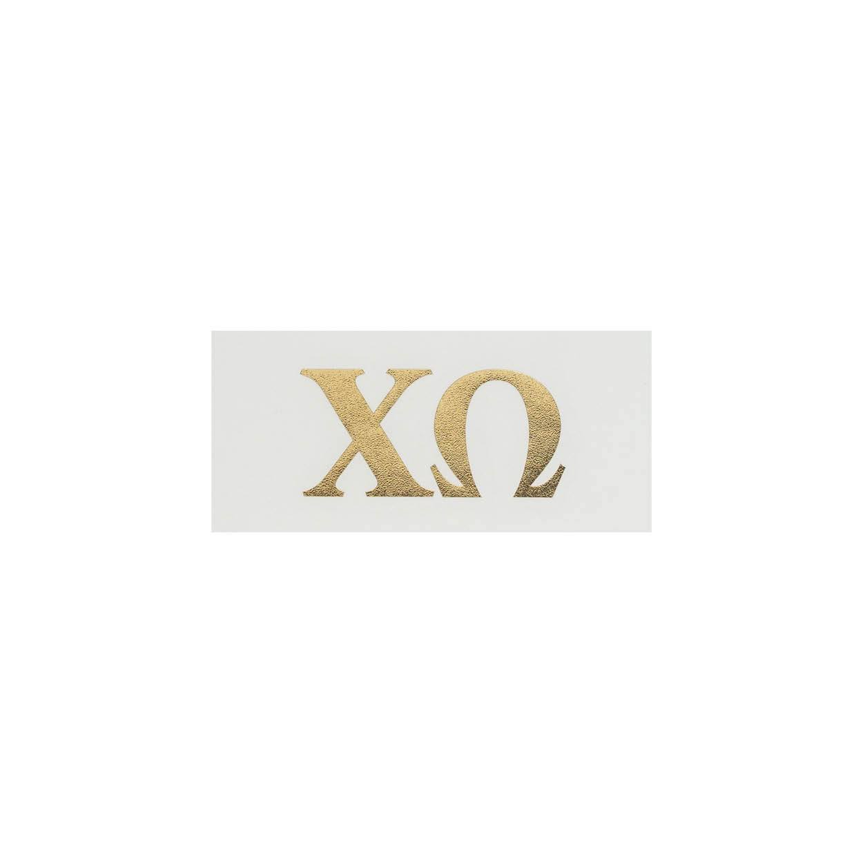 Gold Foil Decal Greek in Chi Omega at Wrapsody