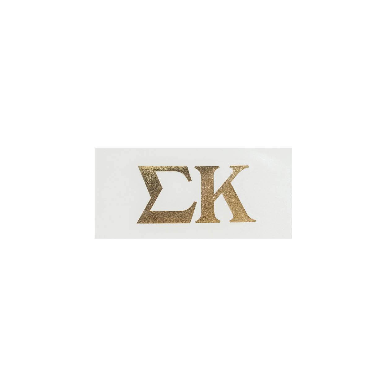 Gold Foil Decal Greek in Sigma Kappa at Wrapsody