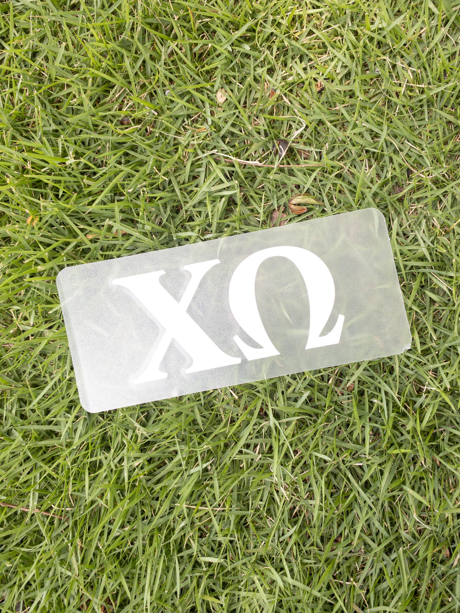 White Sorority Decal Greek in Chi Omega at Wrapsody