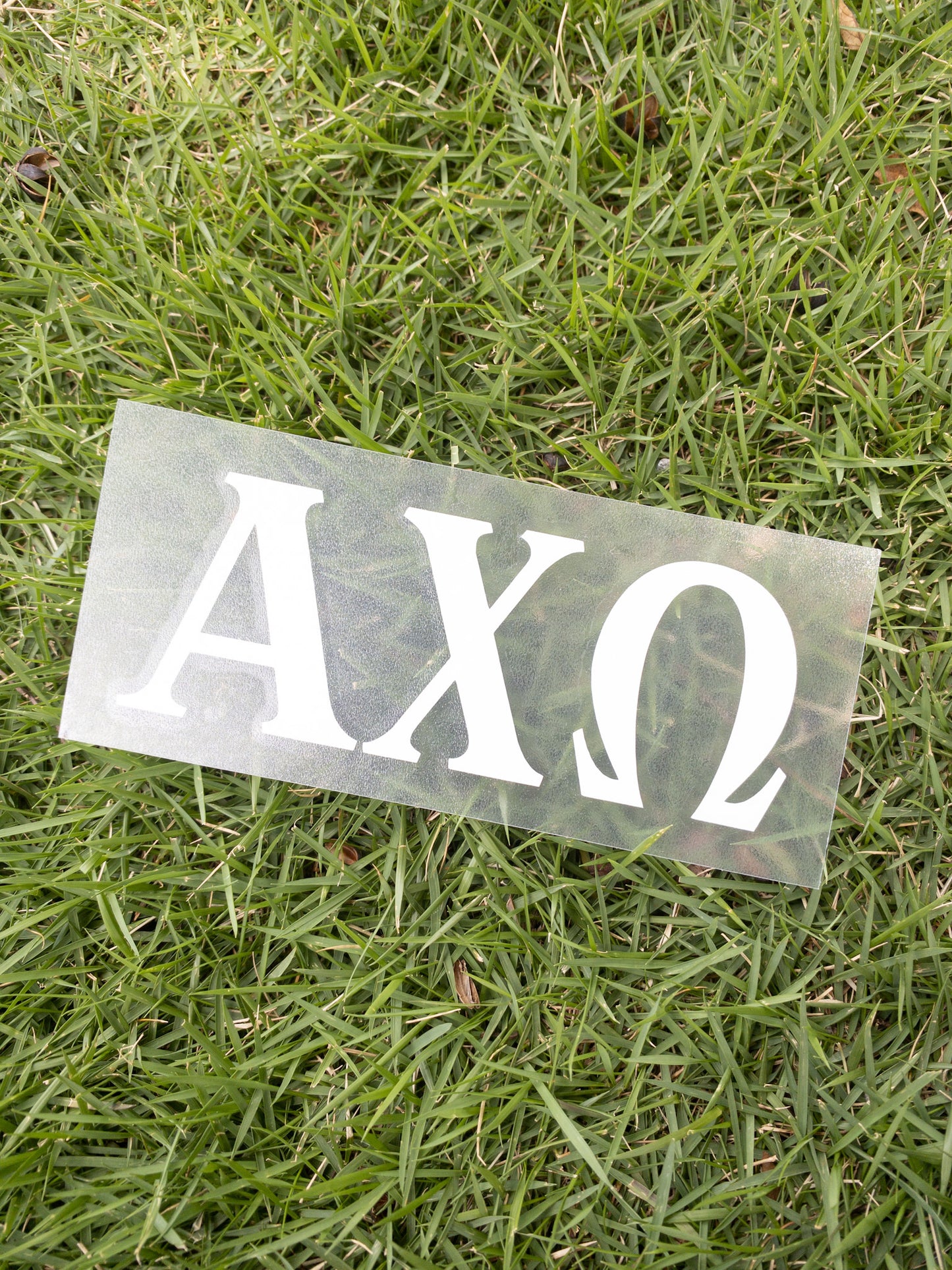 White Sorority Decal Greek in Alpha Chi Omega at Wrapsody