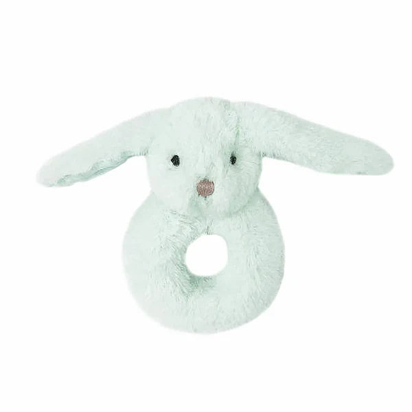Mon Ami Rattle Ring Baby in Blue Bunny at Wrapsody