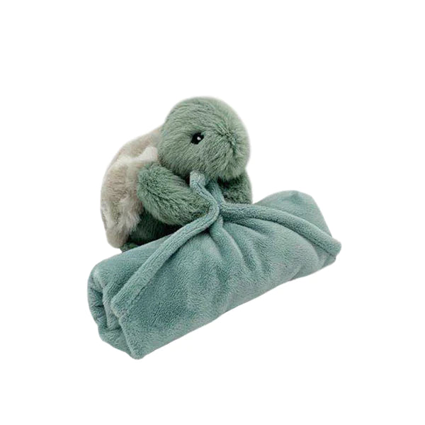 Mon Ami Taylor the Turtle Blankie Baby in  at Wrapsody