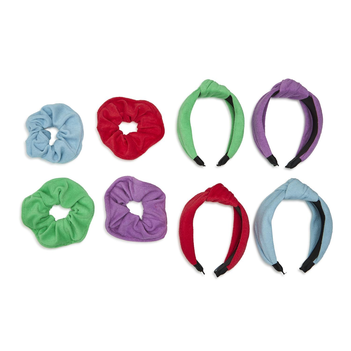 Terry Headband and Scrunchie Set Hair Accessories in  at Wrapsody