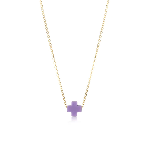 Enewton Signature Cross Necklace (eGirl SIZE) Necklaces in Purple at Wrapsody