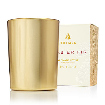Frasier Fir Gold Votive Candle Candles in  at Wrapsody